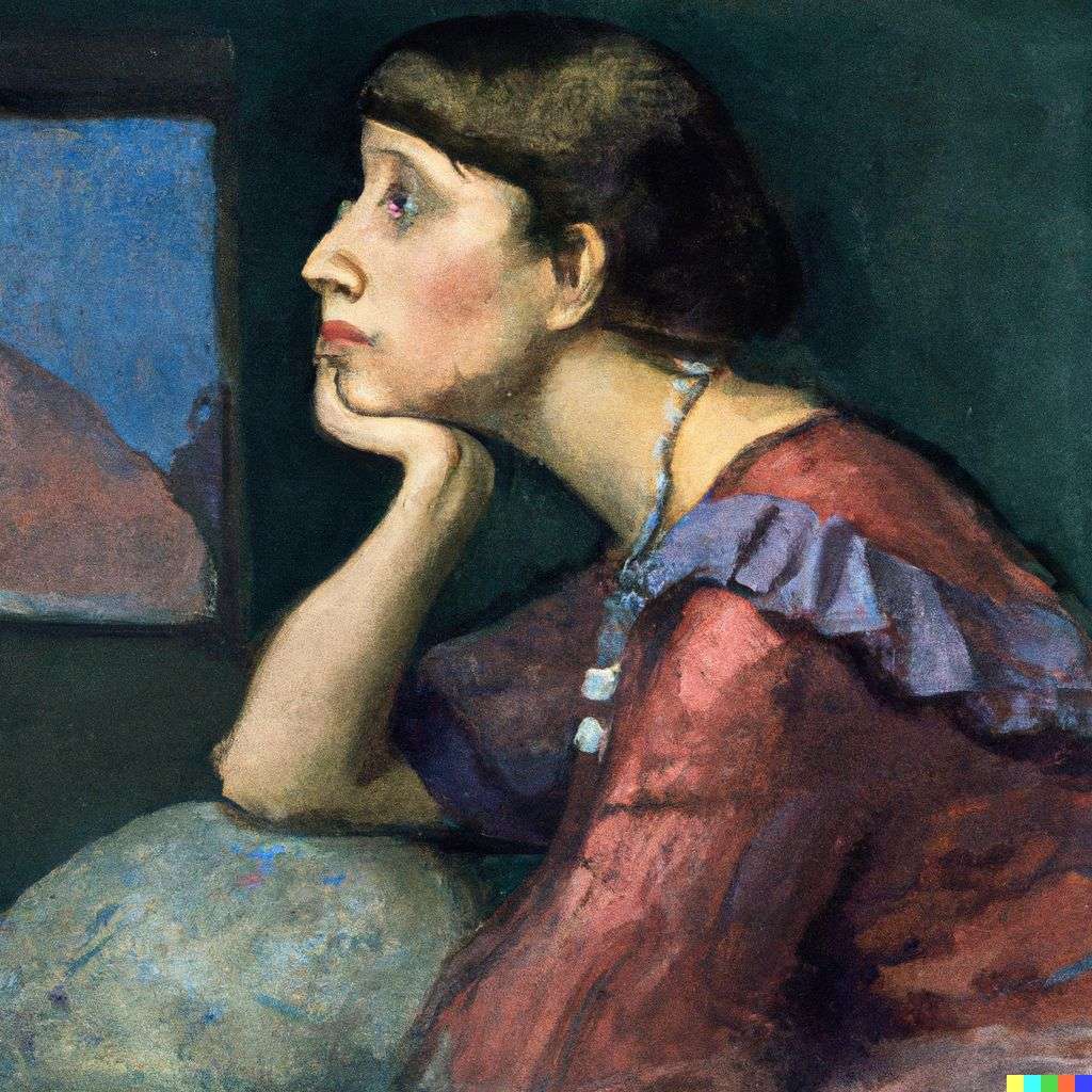 a representation of anxiety, painting from the 20th century
